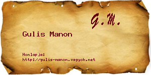 Gulis Manon névjegykártya